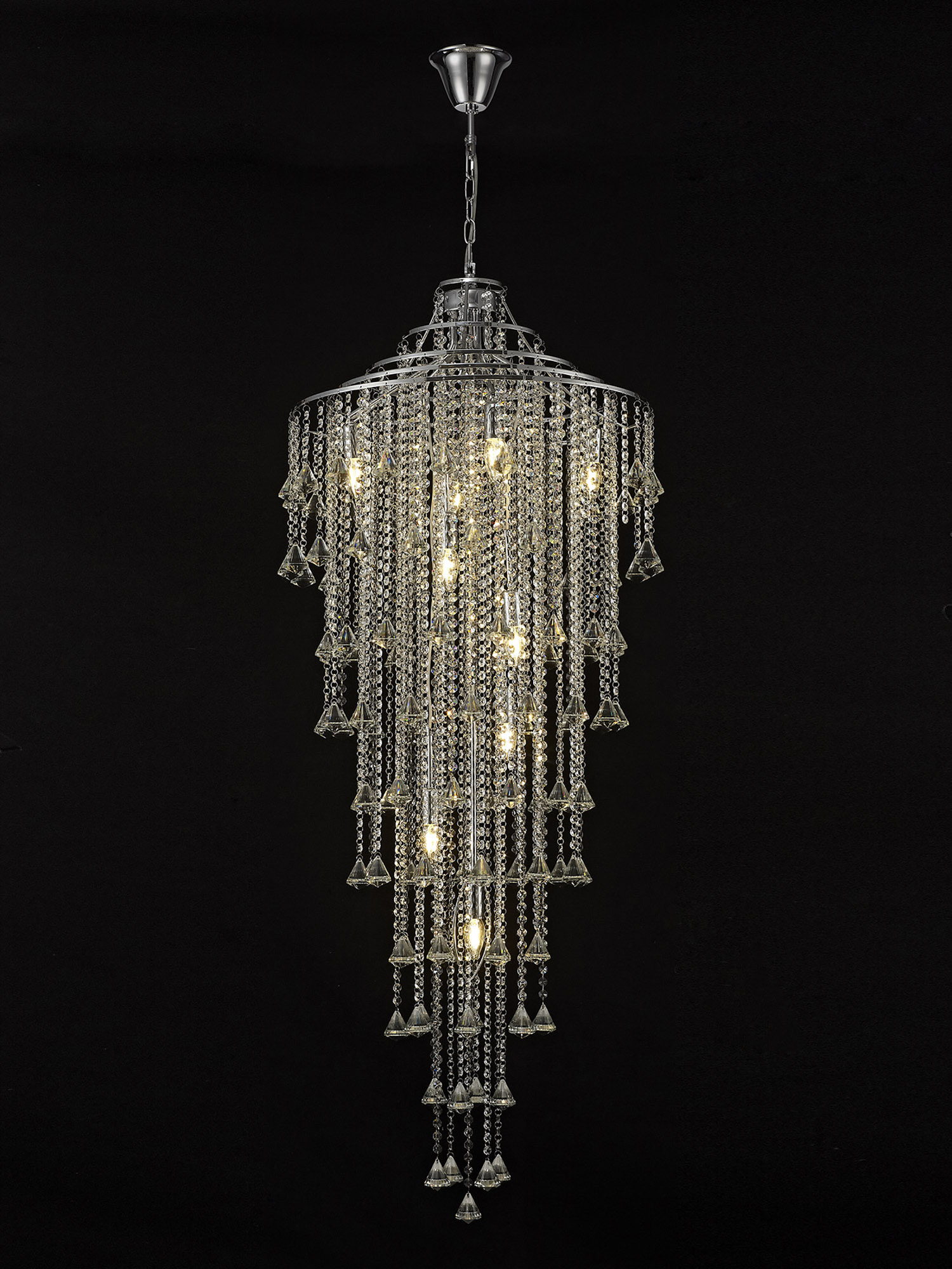 Inina Polished Chrome Crystal Ceiling Lights Diyas Statement Crystal Fittings Inina Polished Chrome Crystal Ceiling Lights Diyas Statement Crystal Fittings